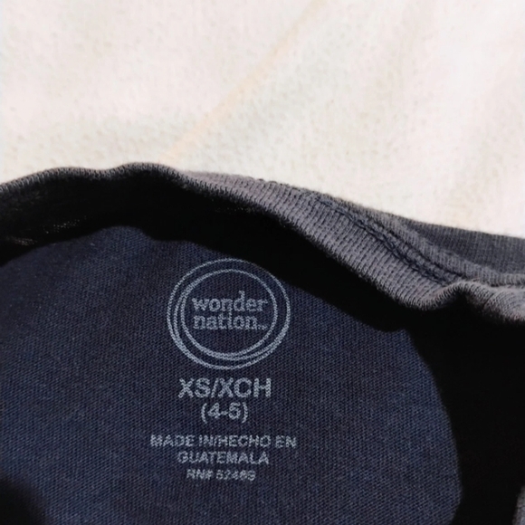 Wonder Nation Kids Navy Blue Short Sleeve Tee - Picture 2 of 7